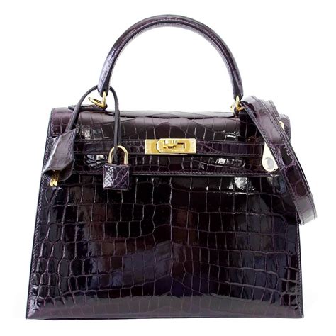 hermes kelly crocodile black|Hermes kelly 25 crocodile price.